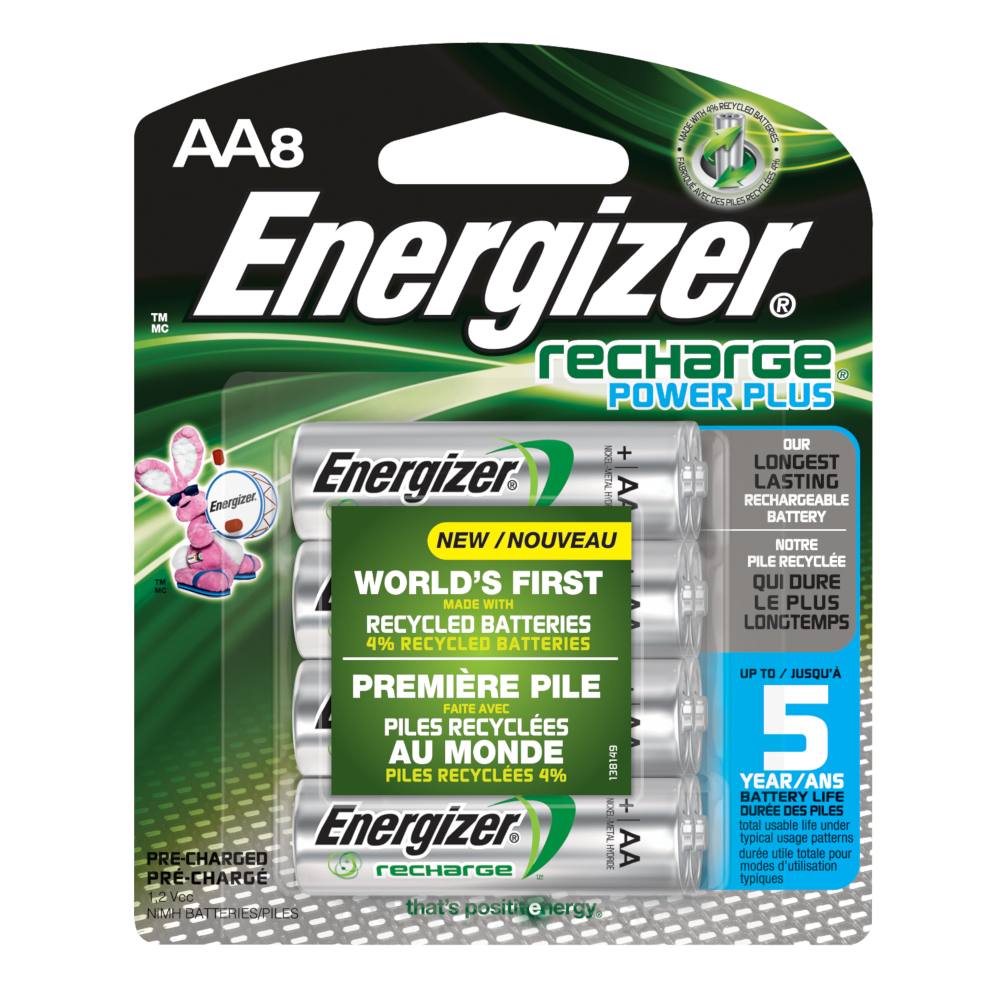 3 Pack Energizer Rechargeable Power Plus AA Batteries 2300Mah Nimh 8