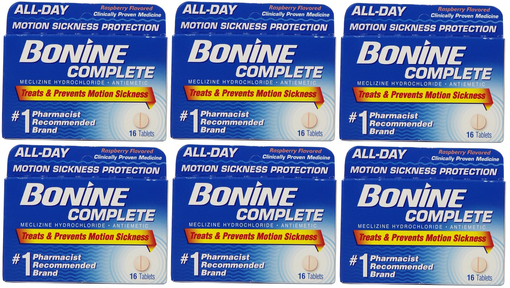Bonine Motion Sickness Protection Chewable Tablets 16 Tablets Nausea 6