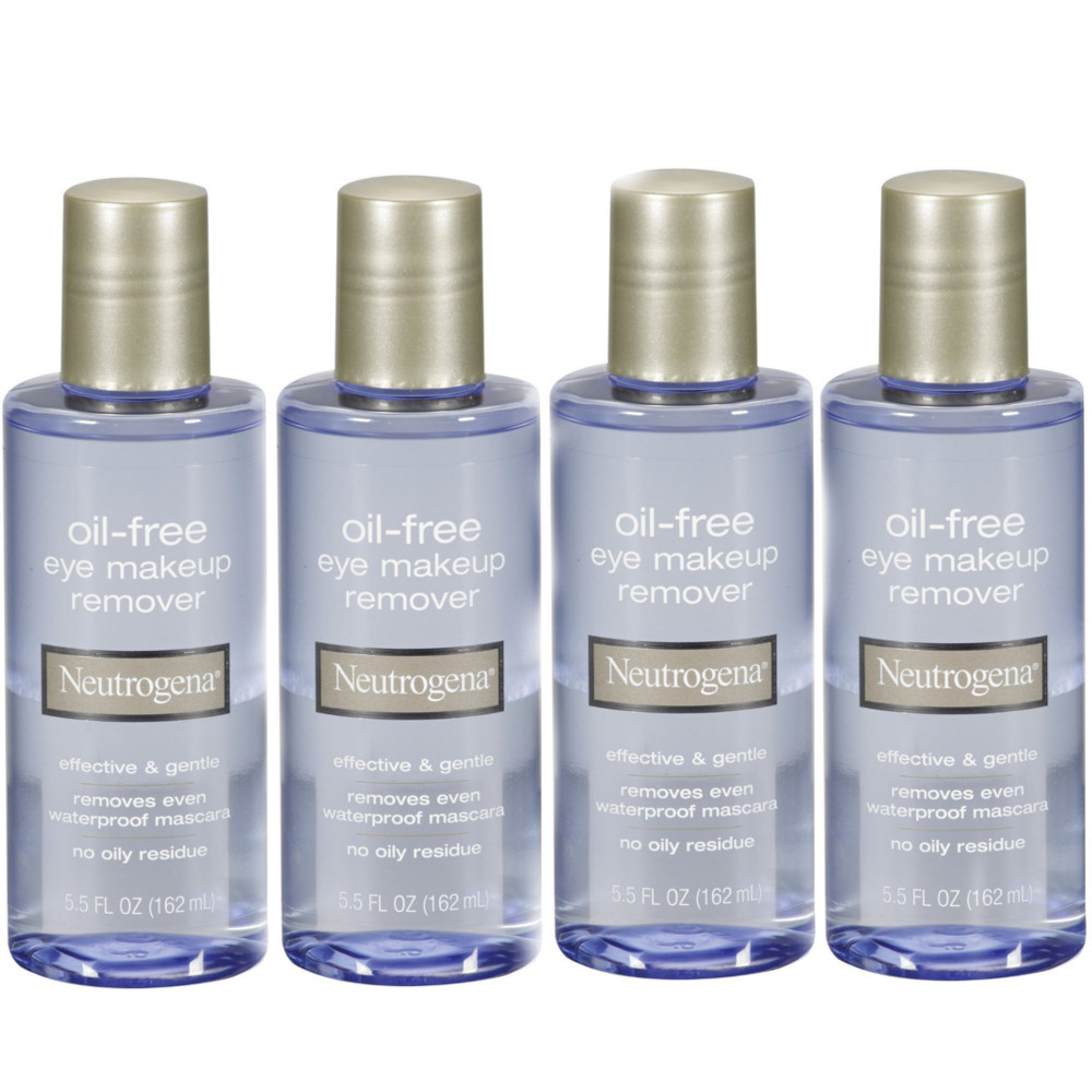 4 Pack Neutrogena Oil Free Eye Makeup Remover 5.5 Fl Oz 162 Ml Each
