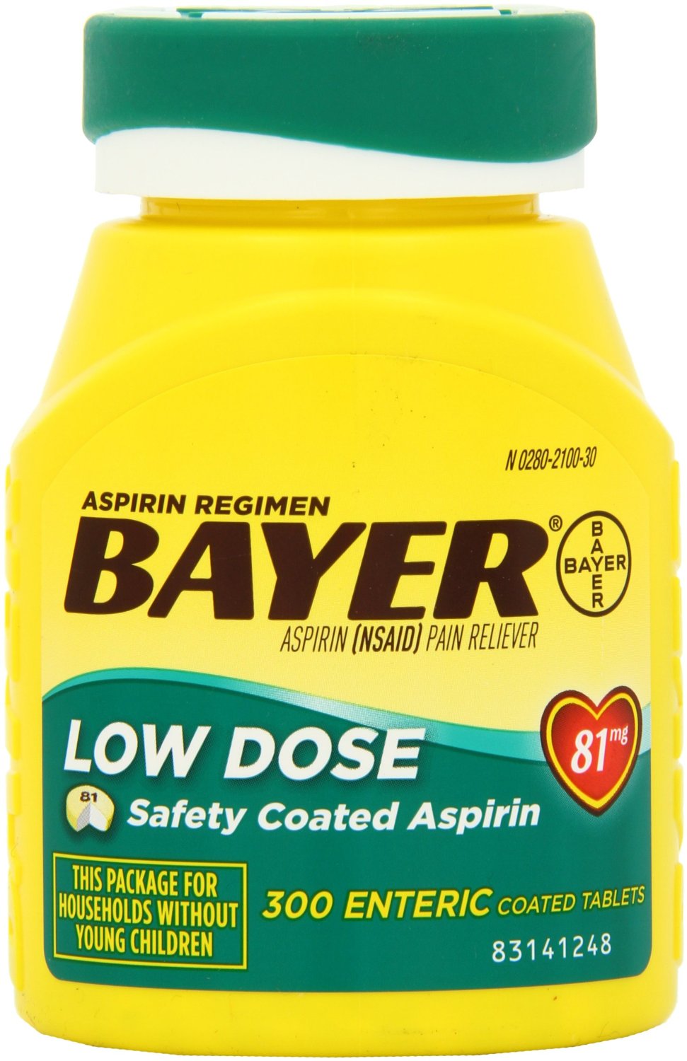 3 Bottle Bayer Low Dose 81Mg Daily Aspirin Regimen 300 Enteric Coated 3-bottle-bayer-low-dose-81mg-daily-aspirin-regimen-300-enteric-coated