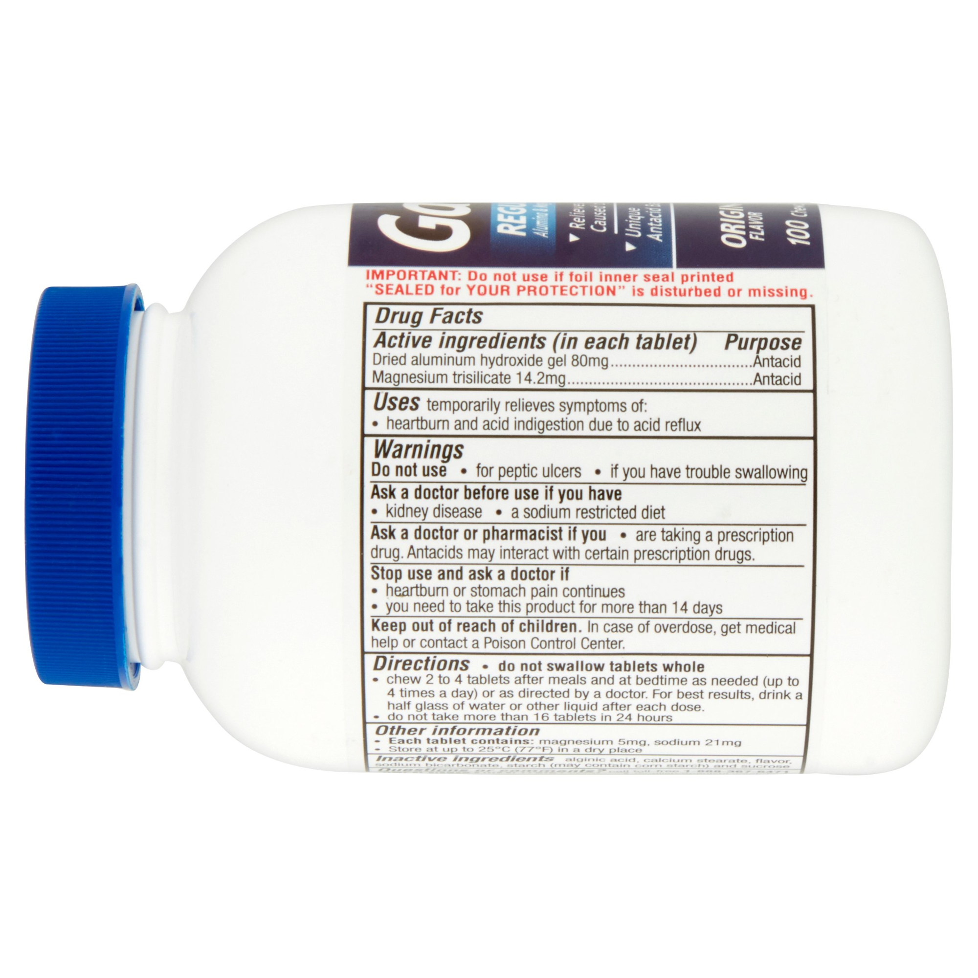 2 Pack Gaviscon Regular Strength Chewable Antacid Tablets 100 Ea eBay