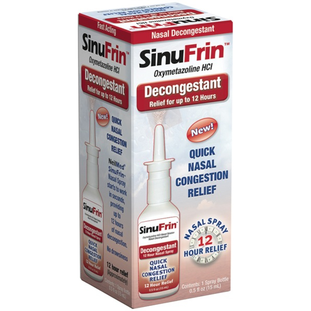 6 Pack NeilMed SinuFrin Nasal Decongestant Spray 15mL (0.5fl oz) Each