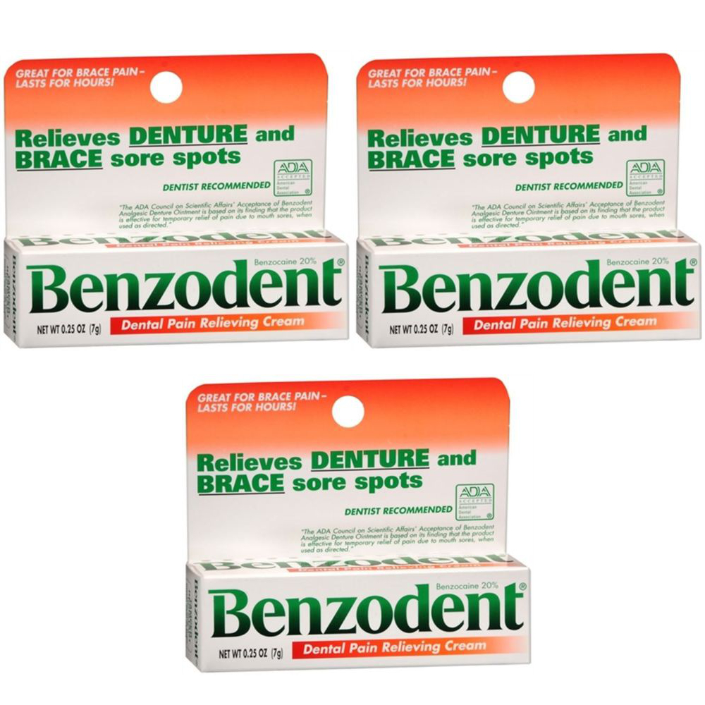 3 Pack Benzodent Denture Ointment 0.25 Oz Each 41167005323 eBay