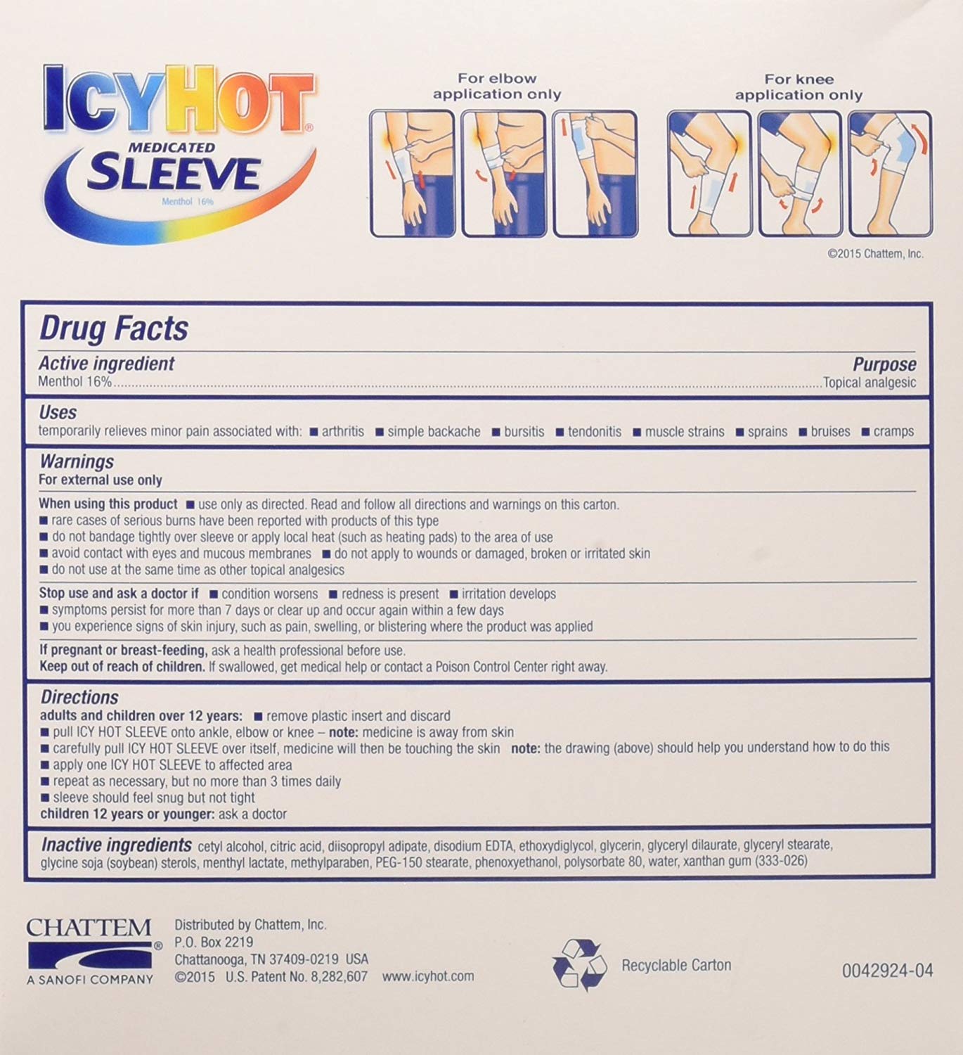 5 Pack Icy Hot Maximum Strength Medicated Sleeve Ankles Elbows Knees