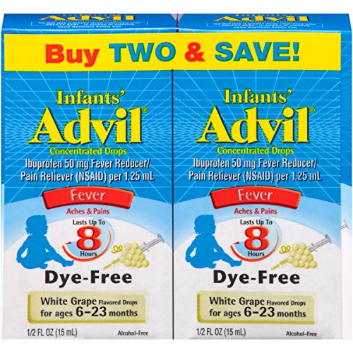 3 Pk Advil Childrens Fever Ibuprofen Liquid Suspension Grape .5oz Twin