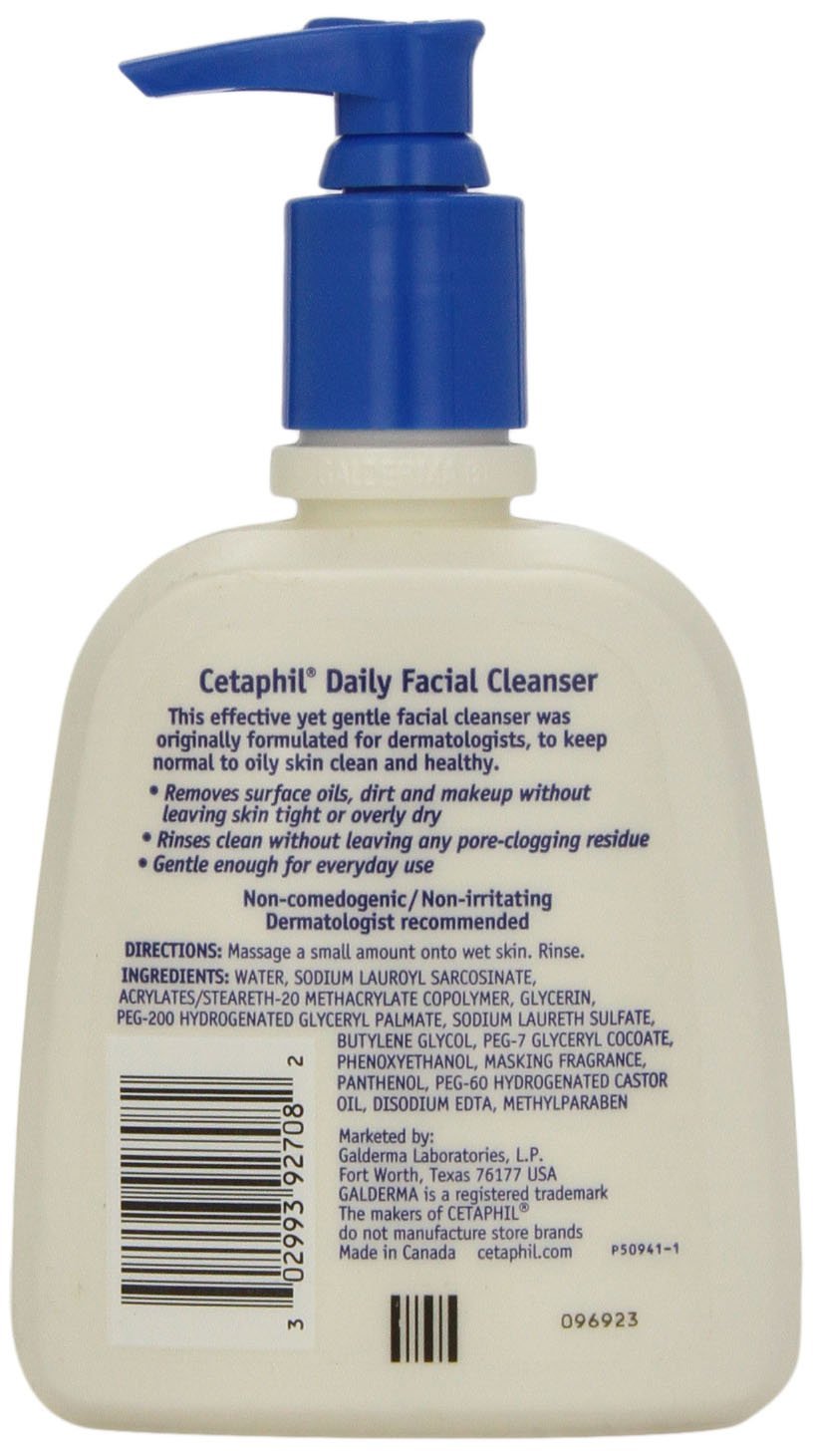 4 Pack Cetaphil Daily Facial Cleanser For Normal To Oily Skin 8Oz Each