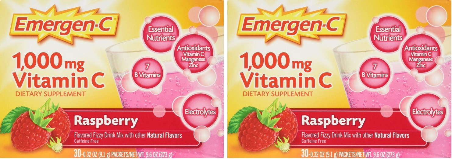 2 Pack Emergen C 1000 Mg Vitamin C Flavored Fizzy Drink 30 Pack ...