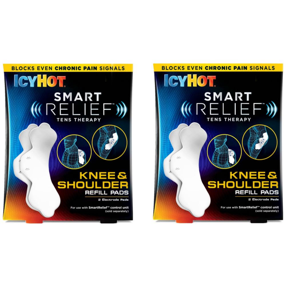 2 Pack Icy Hot Smart Relief Tens Therapy Knee & Shoulder Refill Pads