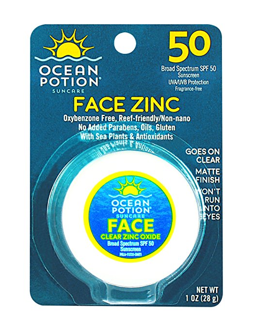 6 Pack Ocean Potion Face Clear Zinc Oxide Sunscreen Spf 50 1 Ounce Each