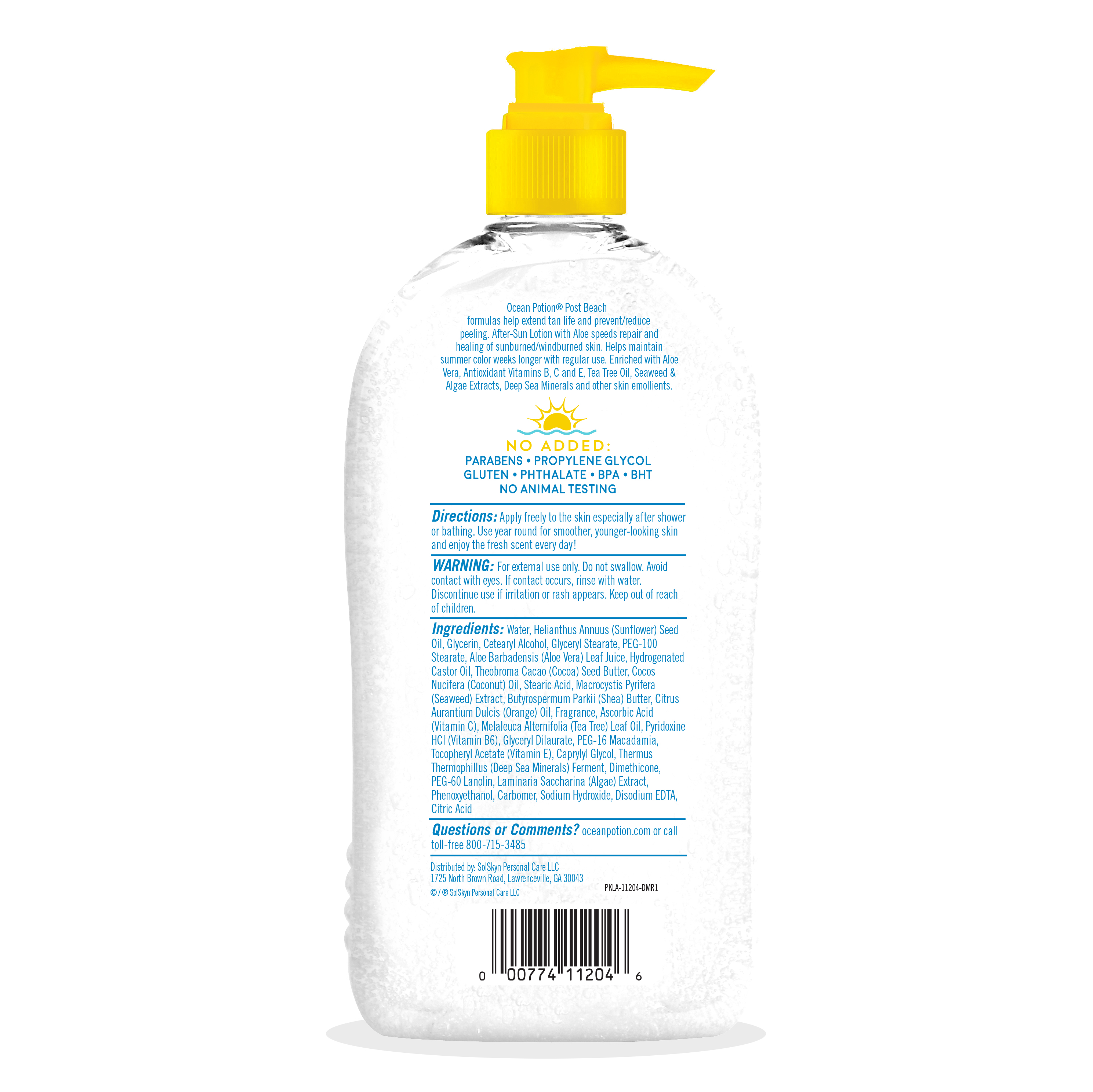 Ocean Potion Skincare After Sun Moisturizing Aloe Lotion 20.5 Fl Oz