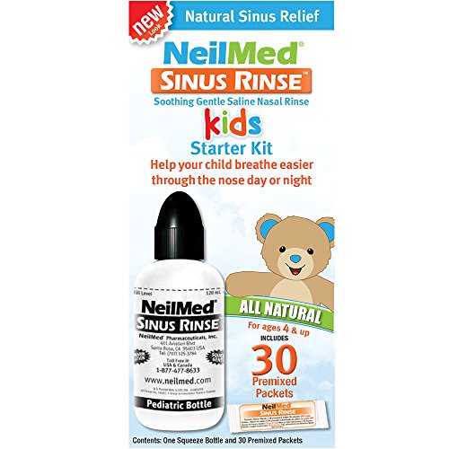 Neilmed Sinus Rinse Kids Starter Kit One Squeeze Bottle & 30 Premixed ...