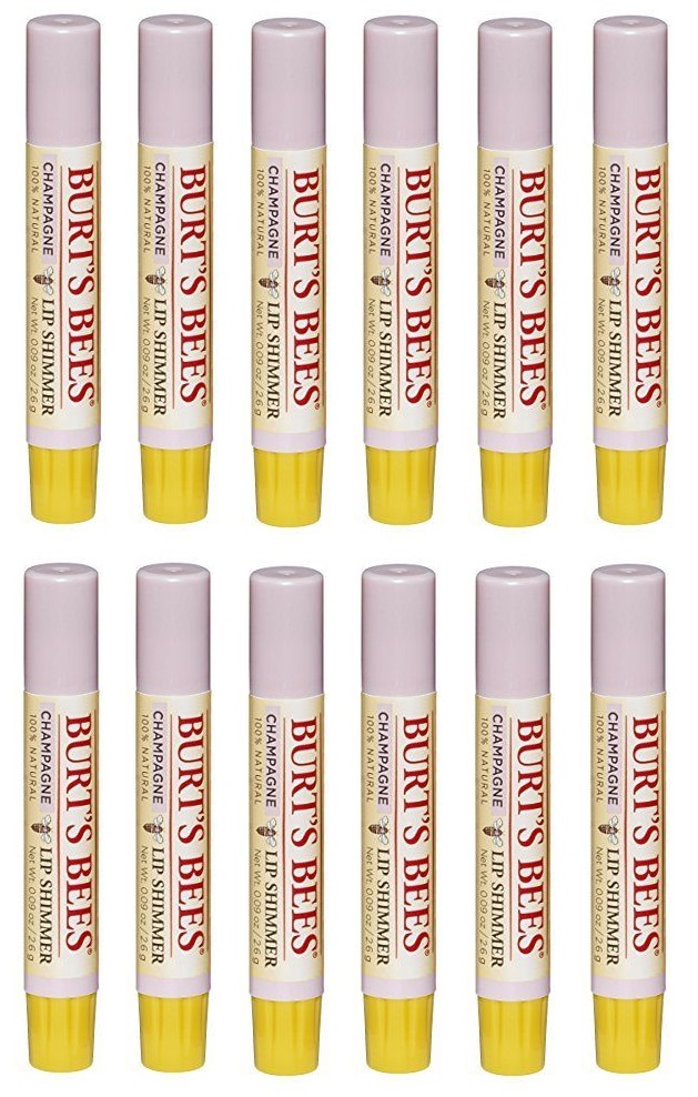 12 Pack Burts Bees Lip Shimmer, Champagne, 0.09 Oz Each 792850370999 eBay