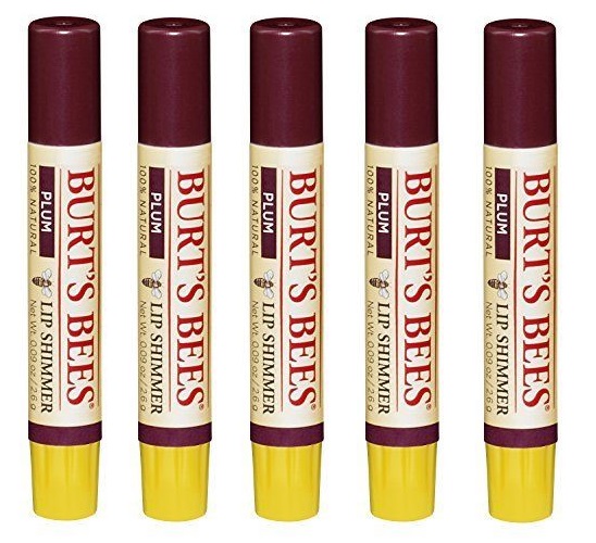 5 Pack Burts Bees Lip Shimmer Plum 0.09 Oz. Each 792850015968 eBay