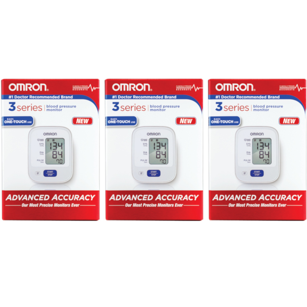 3 Pack Omron 3 Series Automatic Blood Pressure Monitor Model Bp710N eBay
