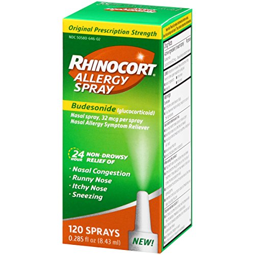 5 Pack Rhinocort Allergy Spray Budesonide Nasal Relief 120 Sprays 0.285