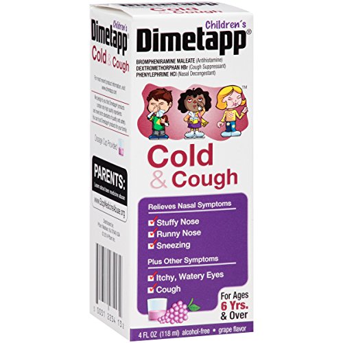 5 Pack Dimetapp Childrens Cold & Cough Grape Flavor 4 Oz