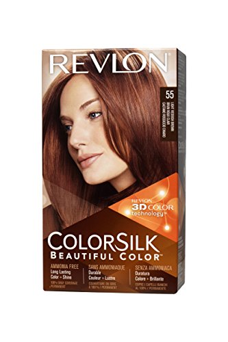 5 Pack Revlon Colorsilk Beautiful Permanent Hair Color 55 Light Reddish ...