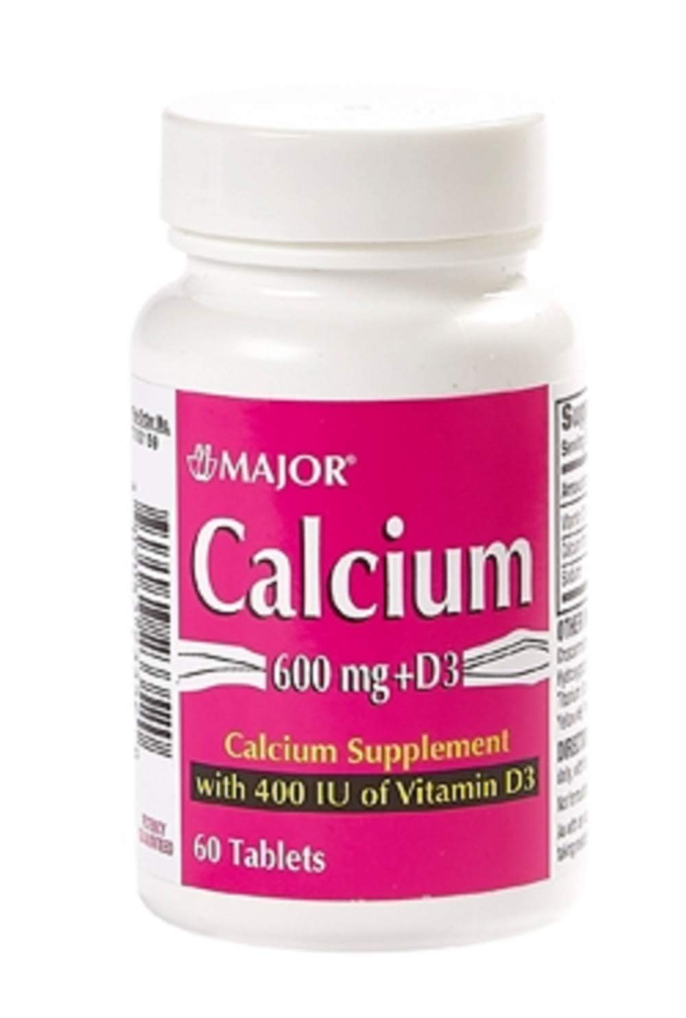 Major Pharmaceuticals Calcium 600Mg 400 Iu Of Vitamin D3 60 Tablets ...