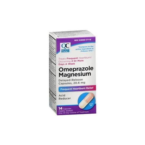 6 Pack Qc Omeprazole Magnesium Acid Reducer 14 Capsules Each