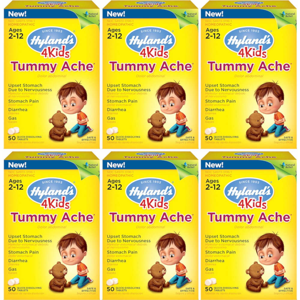 6 Pack Hylands Tummy Ache 4 Kids Homeopathic Natural Relief 50 Tablets Each 354973319615 eBay