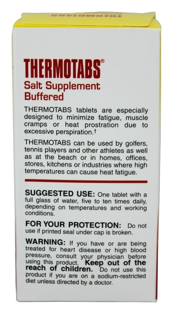 6 Pack Thermotabs Salt Supplement Buffered Tablets 100 ea 38485863353